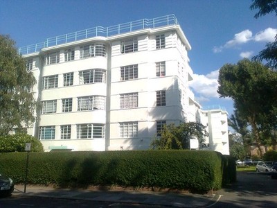 Foto 6x4 Stanbury Court Hampstead\/TQ2685 Ein großer Art-Deco Style Block o c2017