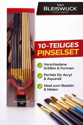 PINSEL SET 10 Teilig - Van Bleiswijck 10 pieces Brush Set - NEU