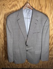 Burberry London Tan Glen Plaid Kensington Wool Blazer Sport Coat Mens 44R USA