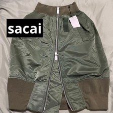 sacai MA-1 Style Jacket Skirt Olive Green Brand New w/ Tags Unused Japan
