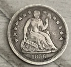 1856 Seated Liberty Silver Half Dime 0.9 Fineness Circulated Uncertified US Coin