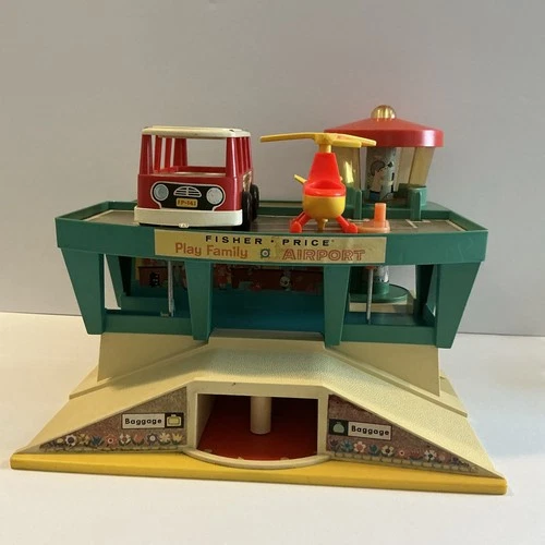 1972 Vintage Fisher Price Little People Play Family Airport 996