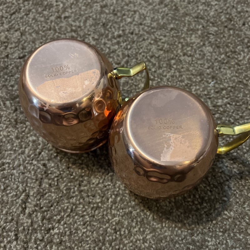 100% Handmade 16oz Solid Copper Mule Mug – Barrel Shaped Mug (Set of 2) hammered