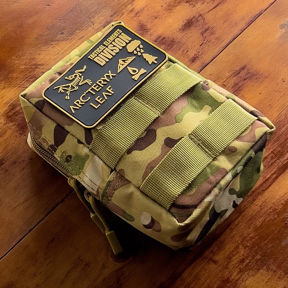 Arcteryx Leaf Hook And Loop Rubber Patch Tactical Elements Division Outdoor Hike - Image 4 of 4