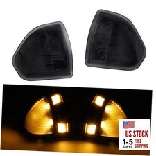 LED Side Mirror Turn Signal Light Left and Right Lampsd Cover Lens for Smoke
