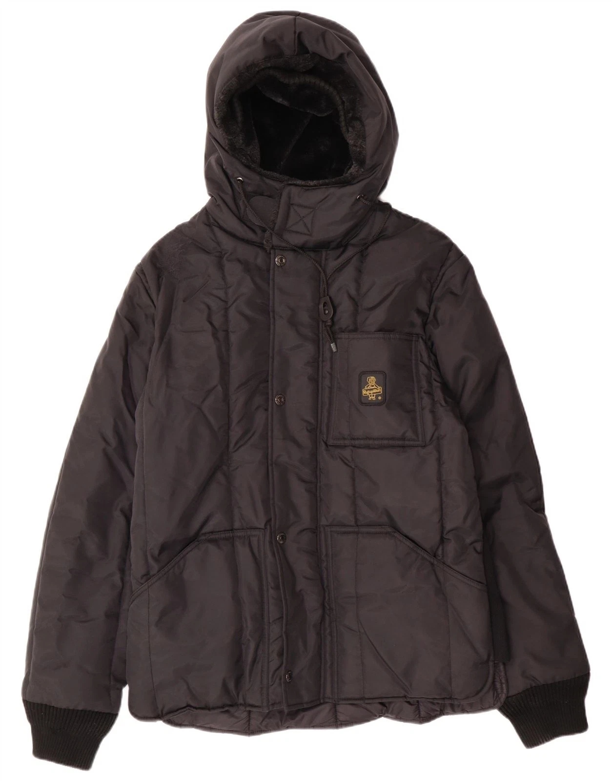 Refrigiwear Mens Hooded Padded Jacket UK 52 Large Black Polyamide Winter AK11