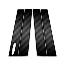 4pc Carbon Fiber Pillar Post Covers w/Keypad Cutout for 05-07 Ford Five Hundred