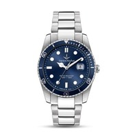Lucien Rochat Leman Herren Armbanduhr Blau Silber, Quarz, 43 Mm (R0453117002)
