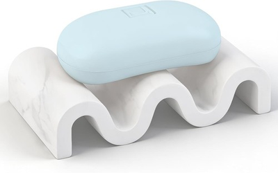 #ad Diatomite Soap Dish Quick Drying Bar Soap Holder Draining Soap Saver Rack Wave $10.79