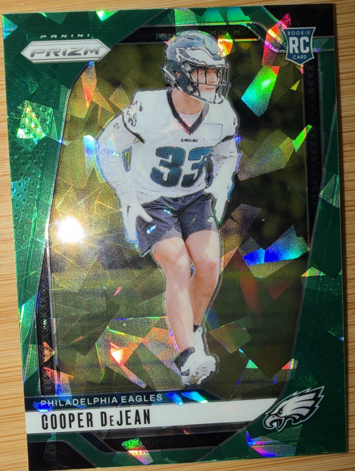 Cooper DeJean 2024 Panini Prizm Green Ice Prizm Rookie RC SSP Eagles #321