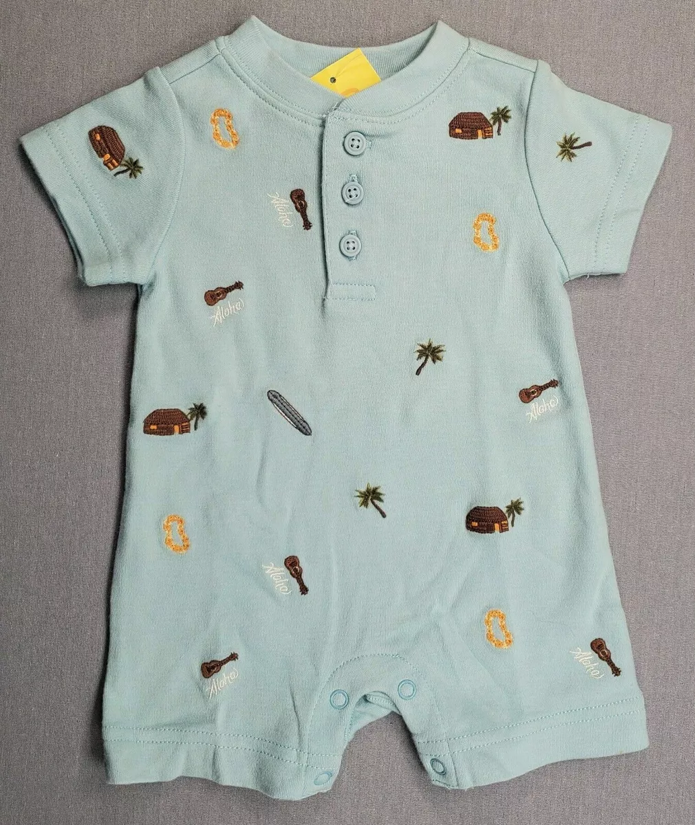 Baby Boy Clothes New Gymboree Preemie Little Keiki Aloha Romper Outfit