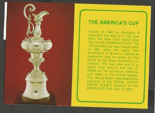 Australia 1986 American cup airmail postcard to USA with 55c flower solo usage - Picture 2 of 2