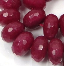 Faceted 5x8mm Natural Brazil Red Jade Gemstone Rondelle Loose Beads 15'' Strand