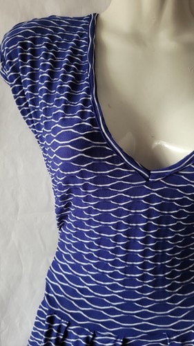 Womens Blue Size M Stretchy Knee Length Dress Pattern - Picture 5 of 17