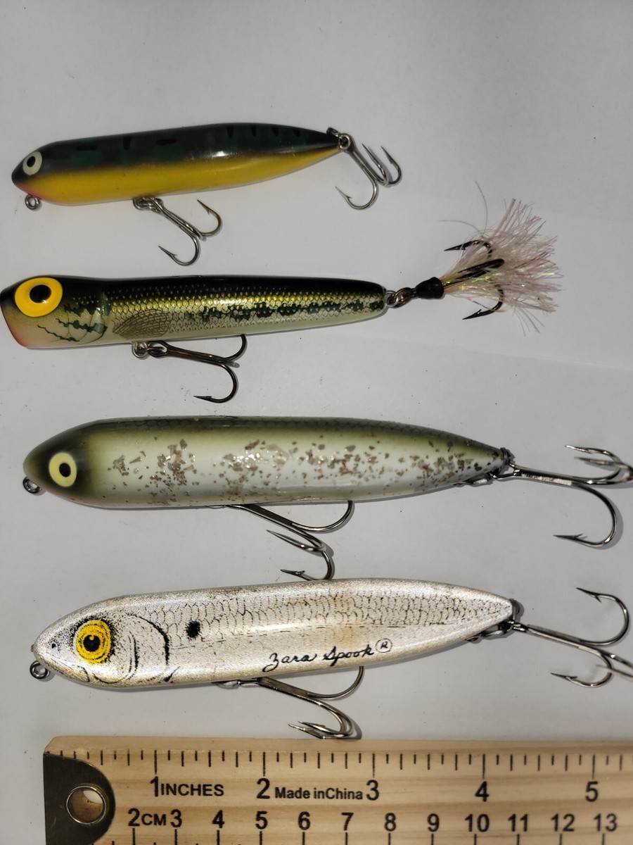 Vintage Heddon Spook Lures Zara Spook Zara Puppy Popper