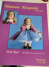 Madame Alexander Fall 1989 Doll club Newsletter