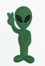 Embroidered Iron On Patch - Alien