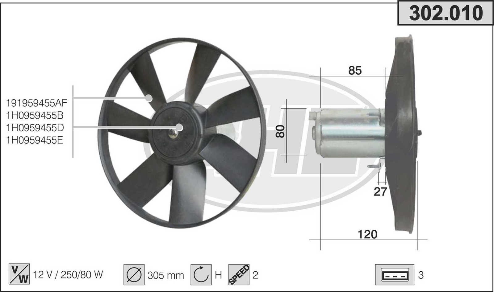 Ventilateur VW Golf III pour stopper les surchauffes moteur 1.9 TDI