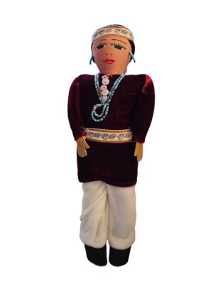 Vintage Navajo Puppe signiert von Pearl Joe