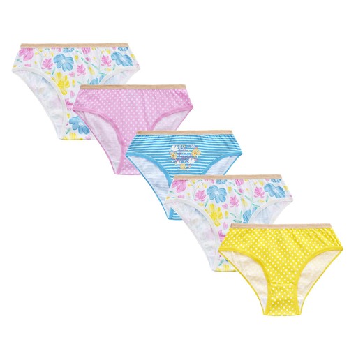 Girls 100% Cotton Briefs 5 Pack Underwear Kids Knickers/Pants Age 2-13 Years - Picture 5 of 53