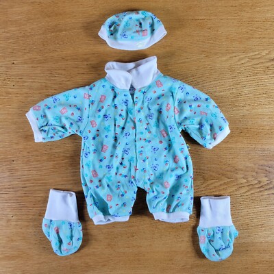 Vintage Build-A-Bear Workshop Teddy Bear Outfit Set With Hat & Booties