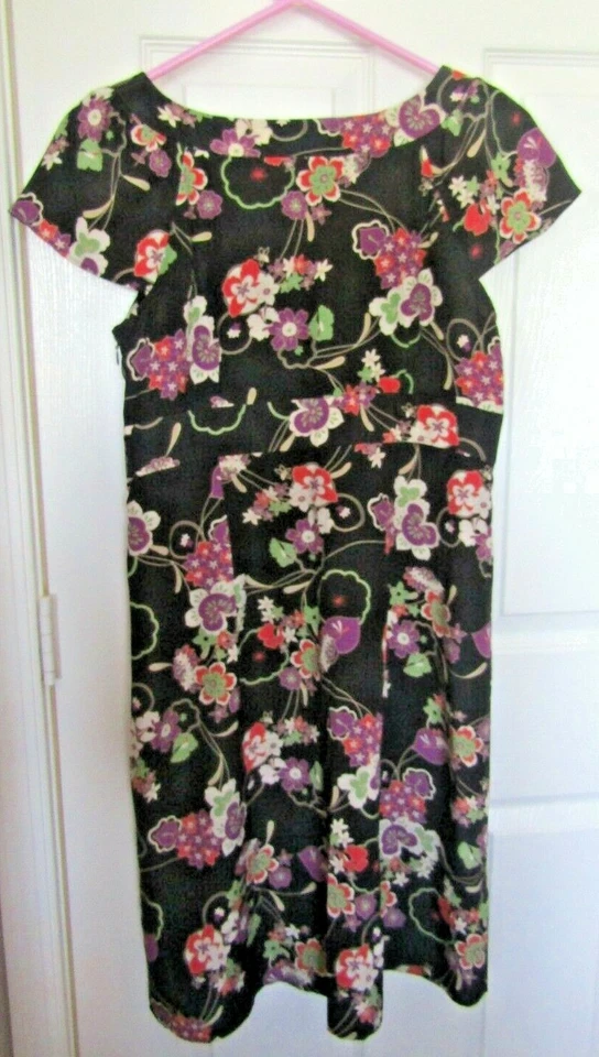 Vestido Floral Ann Taylor Loft 100% Seda Multicolor Talla EE. UU. 10P Foto 2 de 4