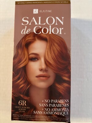Avon Elastine Salon de Color 6R Light Auburn Color Hair Coloring