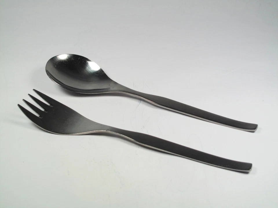 salatbesteck viners international 60er design vintage salad servers edelstahl - Bild 2 von 4