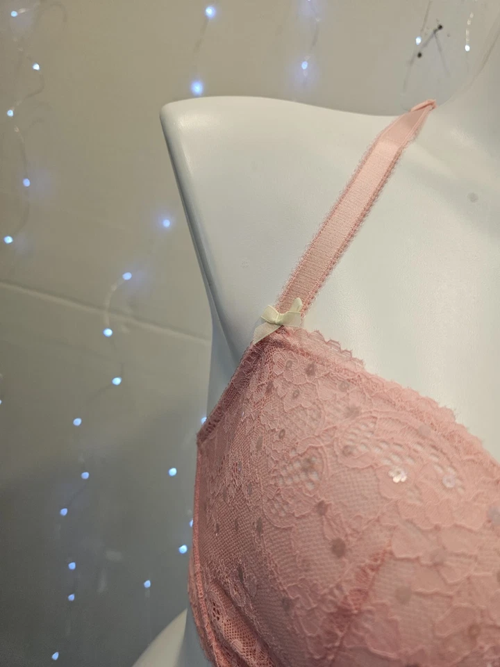 Sujetador Victorias Secret DREAM ANGELS sin forro con aros demi busto 34DDD naranja Foto 3 de 4