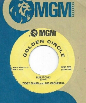ZIGGY ELMAN & ORCHESTRA * 45 * Bublitchki / Angels Sing * RI NICE VG++ Vinyl MGM