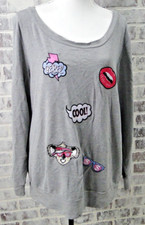 Rebel Wilson for Torrid Patchwork Sweatshirt size 2 Free Shipping! Pre-owned