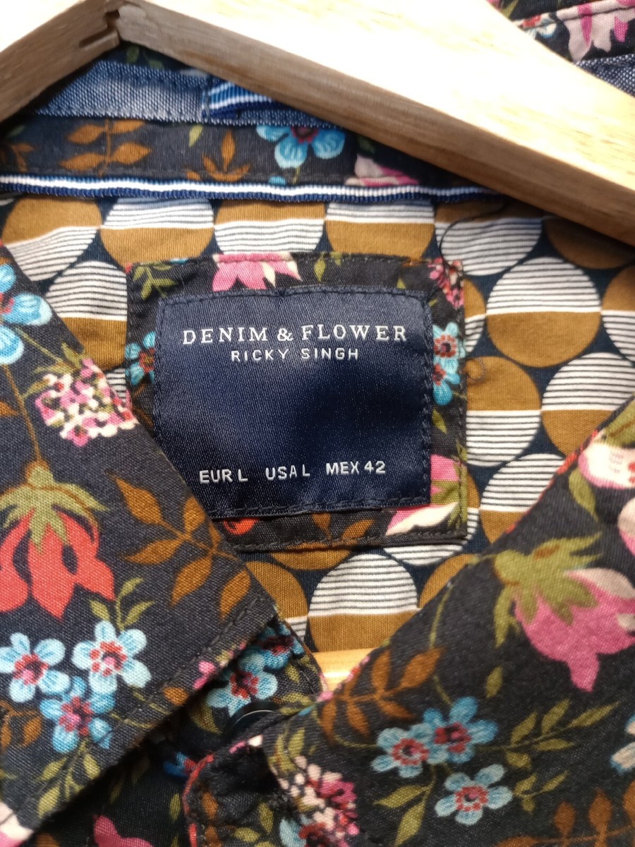 トップス LADMUSICIAN DECHINE BIGSHIRT RAIN FLOWER LAD MUSICIAN [ラッドミュージシャン] DECHINE FLOWER BIG SHIRT