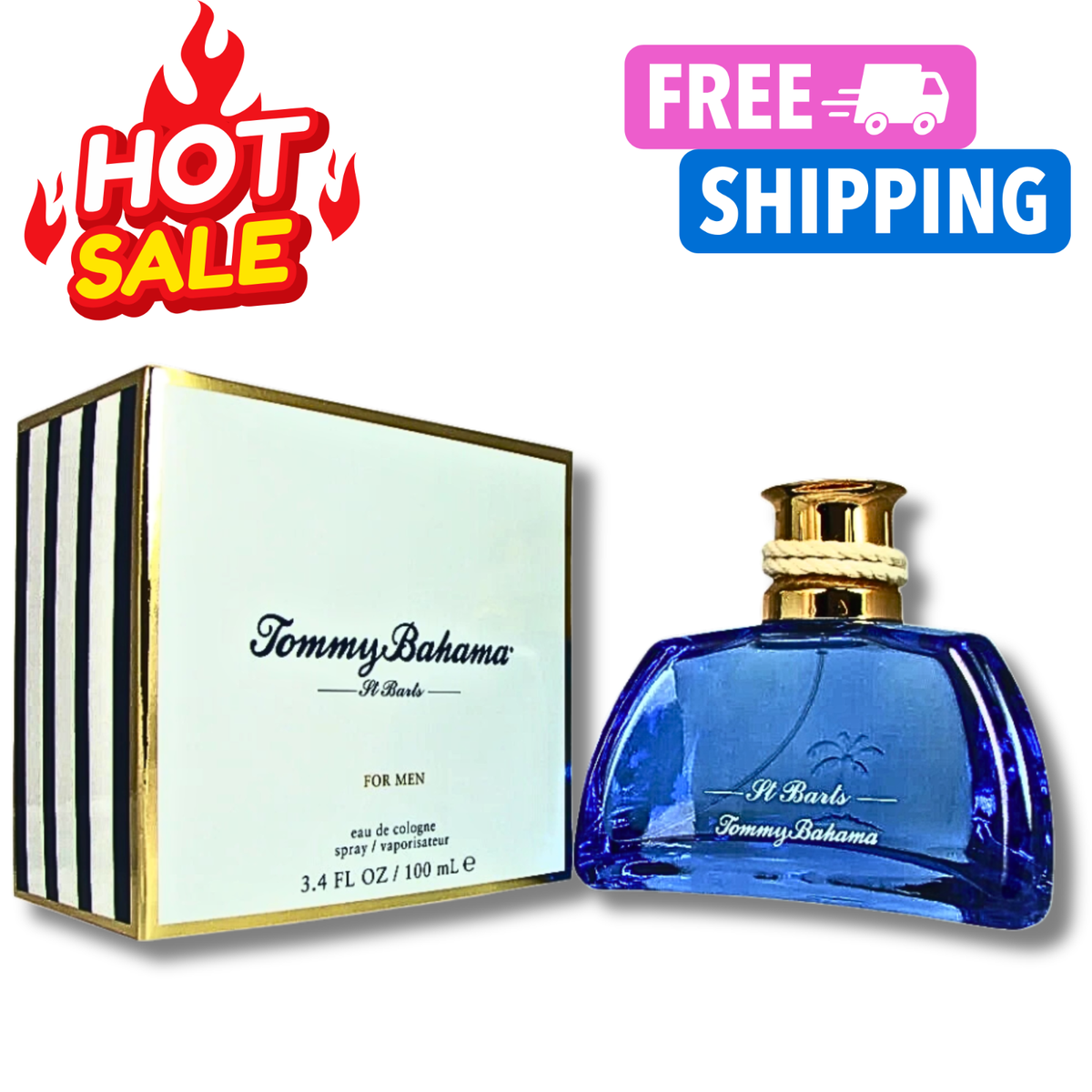 Tommy Bahama St Barts Eau De Cologne Spray, Cologne for Men, 3.4