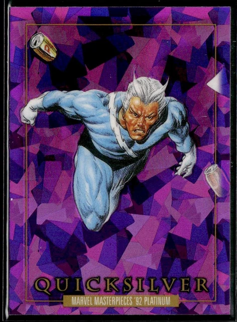 2024 Marvel Masterpieces 92 Pruple Crystals Quicksilver #71