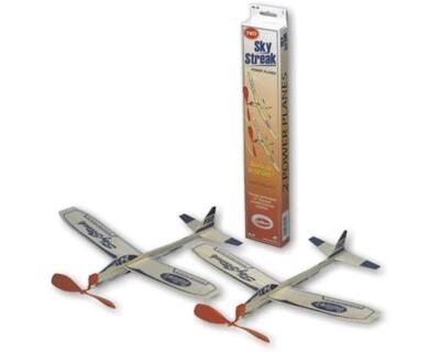 Guillows Sky Streak Balsa Rubber Band Propeller Powered Glider Twin Pack  (24)