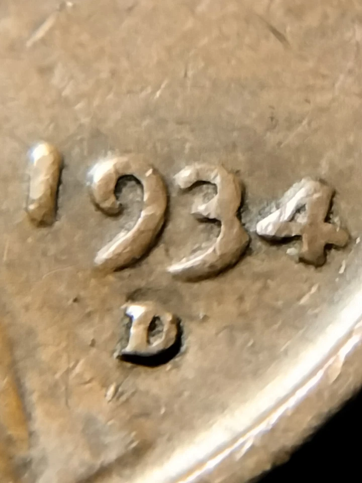Centavo Lincoln Wheat 1934 D DDO#1 Foto 4 de 4