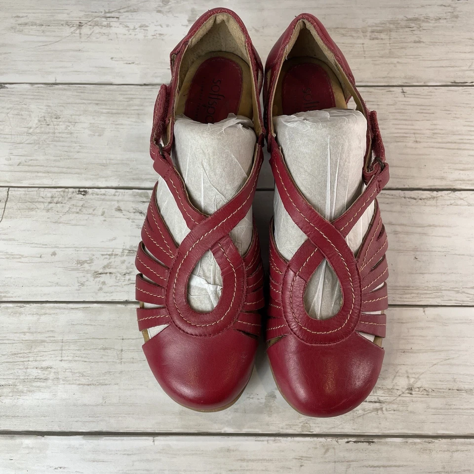 Zapatos para mujer Softspots Sally Pillowtop Technology cuero rojo cardinal 8,5 M Foto 2 de 4
