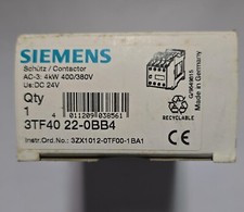 Siemens 3TF4022-0BB4 Schütz / Contactor AC-3:  4kW 400/380V  24V DC