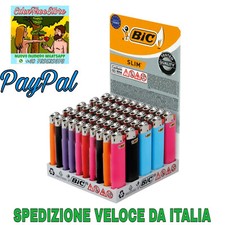 1 - 500 BIC SLIM MEDI J23 ACCENDINI A PIETRINA COLORATI ACCENDINO VAR COLORI