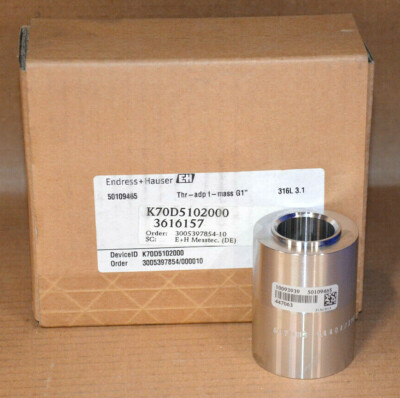 Endress + Hauser 50109465 Einschweißadapter Edelstahl 316L G1'' NEU  