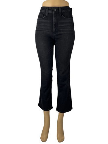 Athleta Womens 4 Jeans Sculptek High Rise Crop Denim Stretch Black Faded EUC - Picture 2 of 11