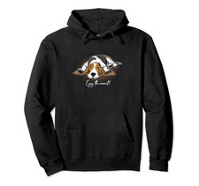 Basset Hound Vintage Pullover Hoodie Small, Black