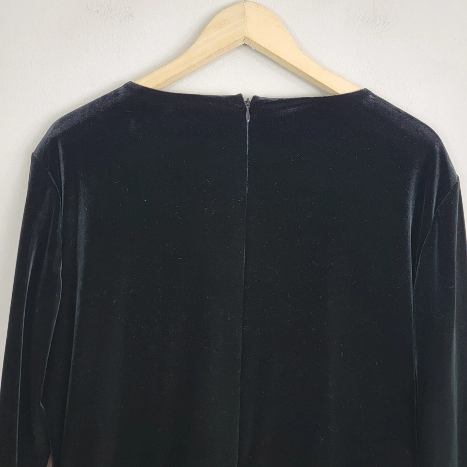 Brooks Brothers красный флис платье XL черный бархат искусственного надежном декольте - Изображение 4 из 4