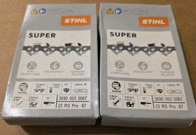 2 PACK - Stihl 16'' Full Chisel Chain .325''  23RS-67 OEM 3690-002-0067