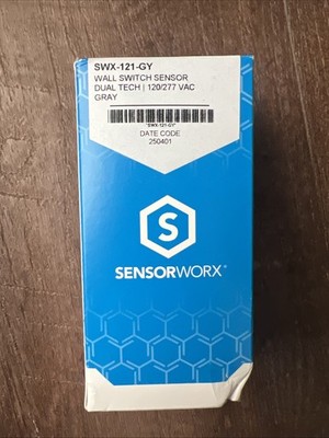 SensorWorx Gray SWX-121-GY Wall Switch Sensor ~ Dual Tech ~ 120/277 VAC ~ NEW