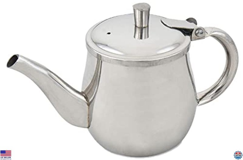 Browne Foodservice Gooseneck Teapot Stainless Steel 10 Ounce Premium Durable