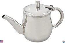 Browne Foodservice Gooseneck Teapot Stainless Steel 10 Ounce Premium Durable