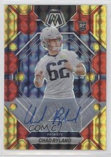 2023 Mosaic Rookies Choice Fusion Red & Yellow Prizm Chad Ryland #297 Auto 0v2l