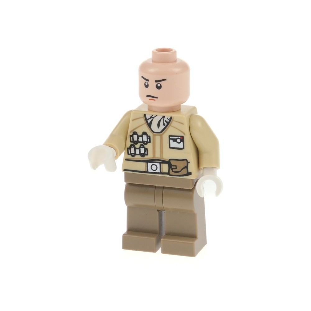 1x LEGO Star Wars Hoth Rebel Trooper Minifigure Beige Orange 8083