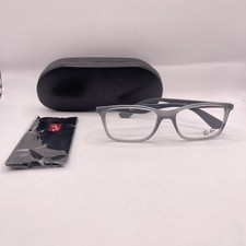 Ray Ban Mens Square Full Rim Eyeglasses RB7047 Matte Grey Pre-Owned